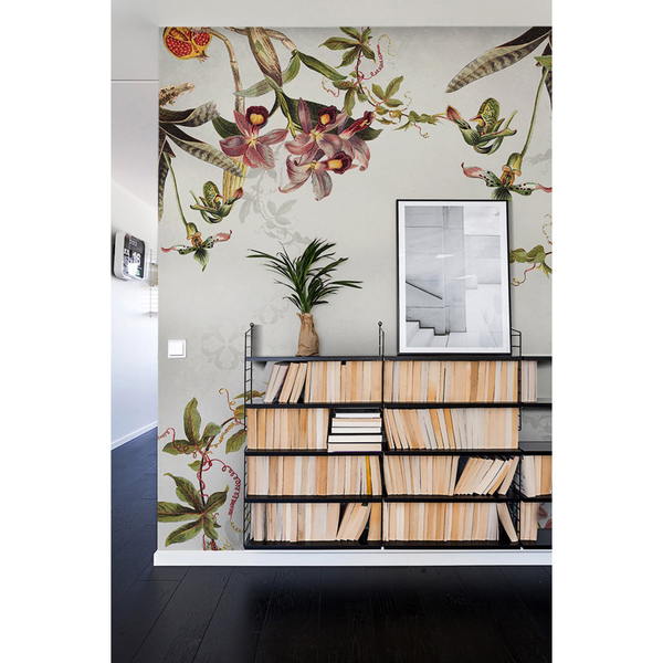 Fotobehang Een dag tussen tropische bloemen