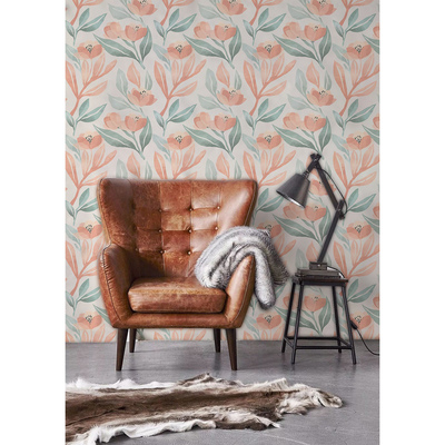 Fotobehang Er ruikt hier iets naar perziken