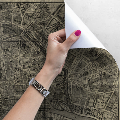 Fotobehang Kaart van Magisch Parijs