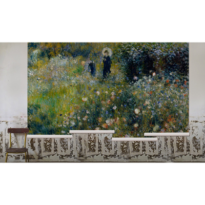 Fotobehang Vrouw met een paraplu