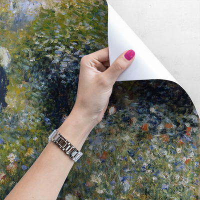 Fotobehang Vrouw met een paraplu