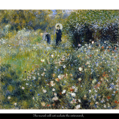 Fotobehang Vrouw met een paraplu