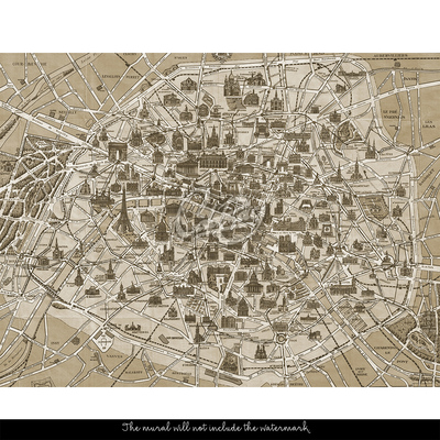 Fotobehang Romantische kaart van Versailles