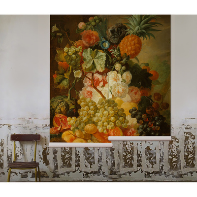Fotobehang Een rijkdom aan fruit en bloemen