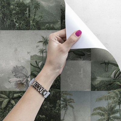 Fotobehang Tropische Patchwork