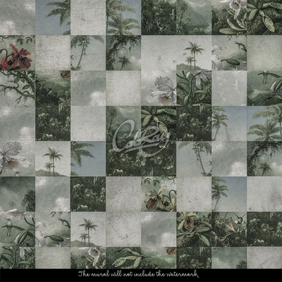 Fotobehang Tropische Patchwork