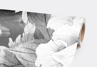 Fotobehang Pioenroos Grijs