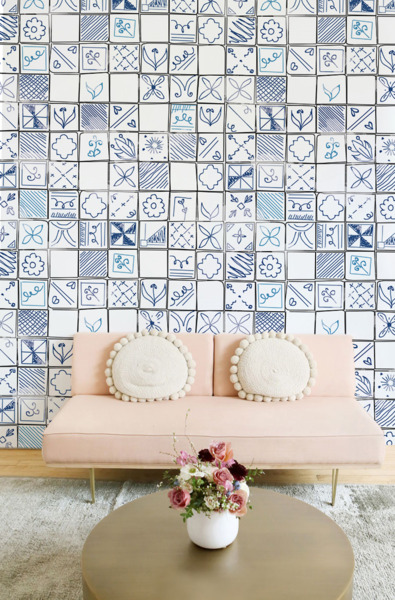 Fotobehang Geschetste tegels