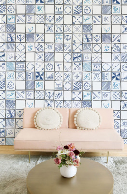 Fotobehang Geschetste tegels