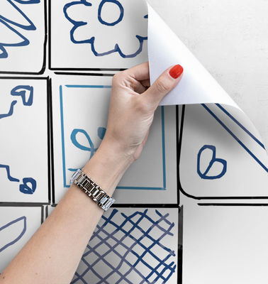 Fotobehang Geschetste tegels