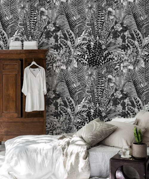 Fotobehang Jungle Schets