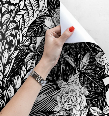 Fotobehang Jungle Schets