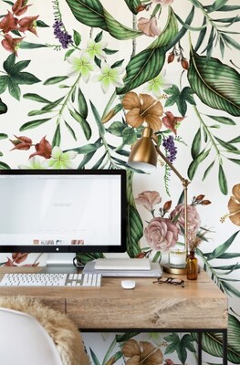 Fotobehang Kleurrijke weide