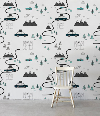 Fotobehang Auto Avontuur