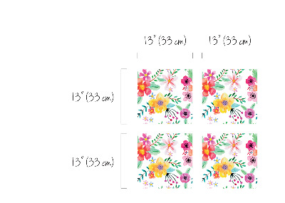 Ikea kallax stickers Kleurrijke abstracte bloemen