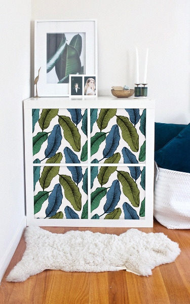 Ikea kallax stickers Bananenbladeren