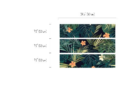 Ikea malm stickers Donkere tropische bladeren