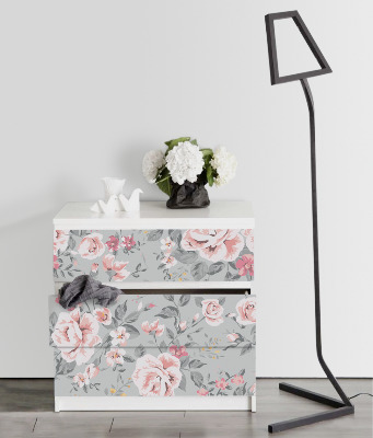 Ikea malm stickers Elegante vintage bloemen