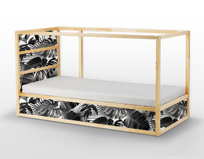 Ikea kura stickers Zwart-wit tropisch struikgewas