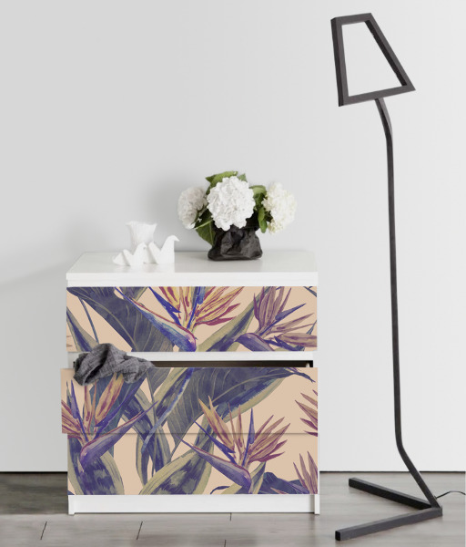 Ikea malm stickers Vintage bladeren