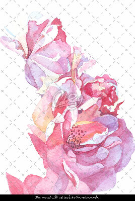 Trap stickers Subtiele aquarelbloemen