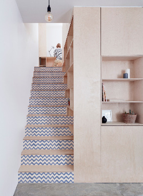 Trap stickers Waterzigzaggen