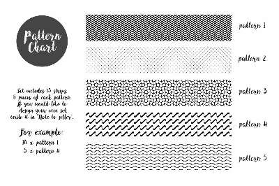 Trap stickers Zwart-witte zigzaglijnen