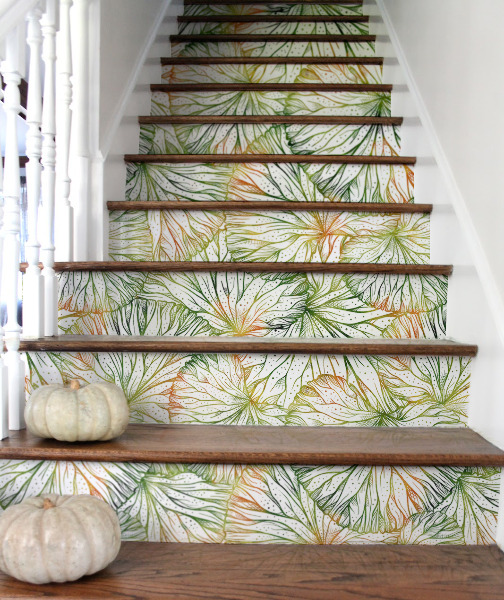 Plakfolie trap Lentebladeren