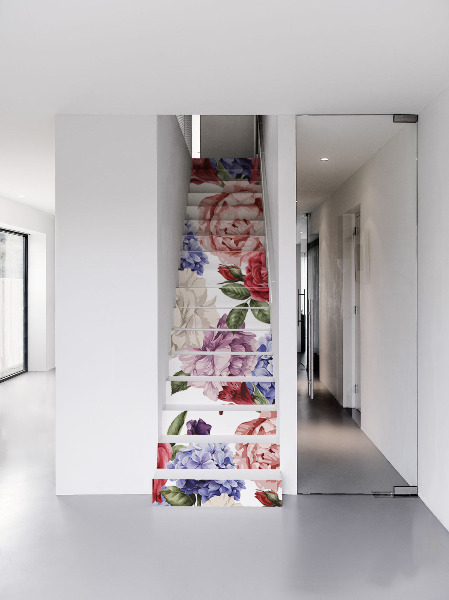 Plakfolie trap Bloemenboeketten