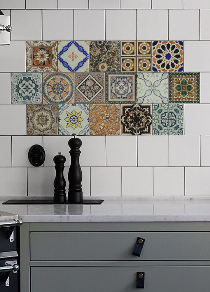 Plakfolie tegels BRUIN LISSABON