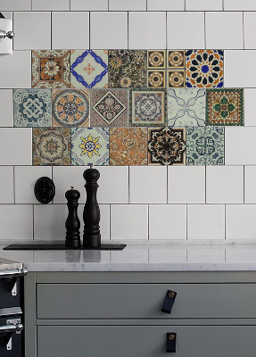 Plakfolie tegels BRUIN LISSABON