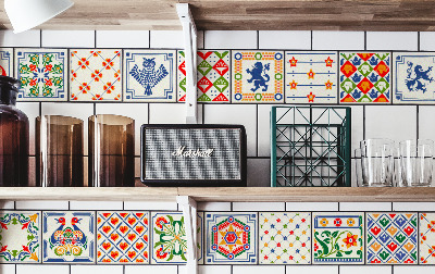 Plakfolie tegels Kleurrijke folklore