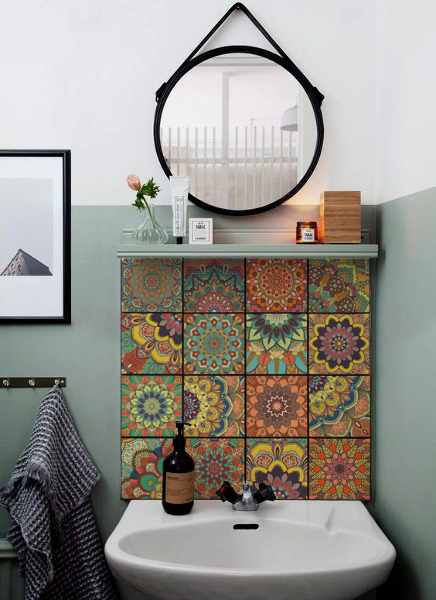 Tegelstickers KLEURRIJK TALAVERA PATROON