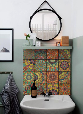 Tegelstickers KLEURRIJK TALAVERA PATROON