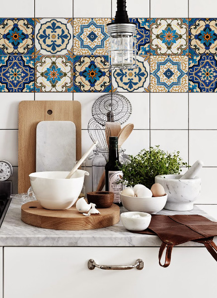 Tegelfolie Oosters damast