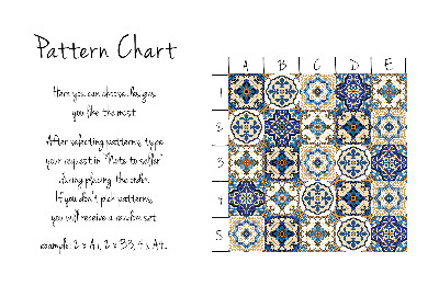 Tegelfolie Oosters damast