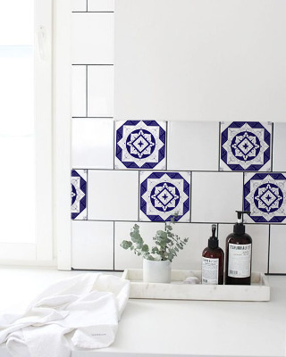 Plakfolie tegels Geometrische bloemen