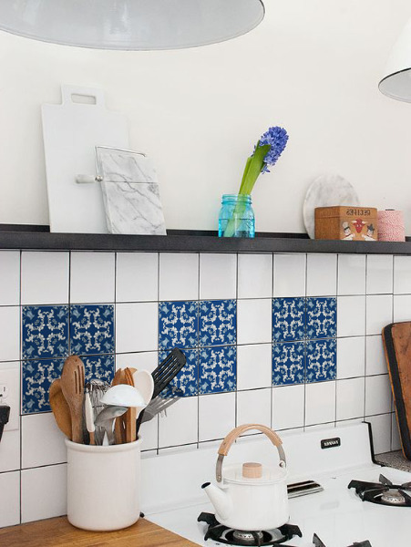 Plakfolie tegels BLAUW MAROKKO