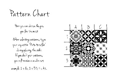 Plakfolie tegels ZWART-WIT MAROKKO
