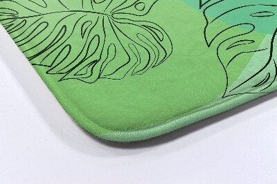 Luxe badmat Monstera-bladeren