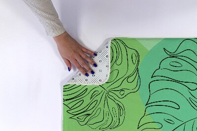 Luxe badmat Monstera-bladeren