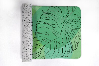 Luxe badmat Monstera-bladeren