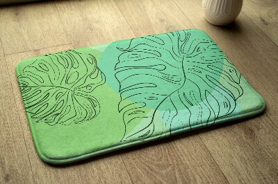 Luxe badmat Monstera-bladeren