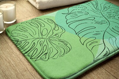 Luxe badmat Monstera-bladeren