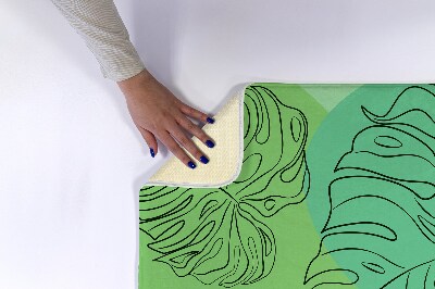 Luxe badmat Monstera-bladeren