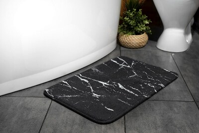 Luxe badmat Zwart marmer