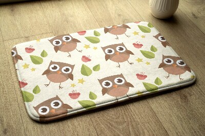 Luxe badmat Uilen Vogels