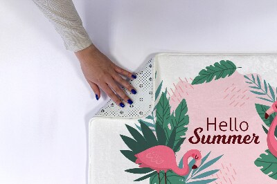 Luxe badmat Flamingo's Vogels