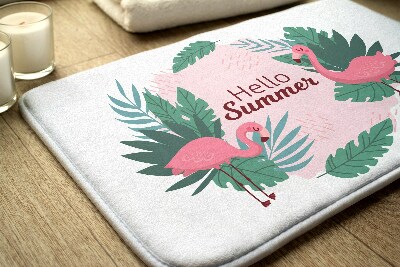 Luxe badmat Flamingo's Vogels