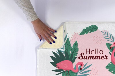 Luxe badmat Flamingo's Vogels